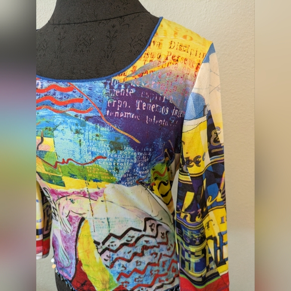 Amour Love Y2K Beaded Euro Style Blouse - Picture 4 of 13